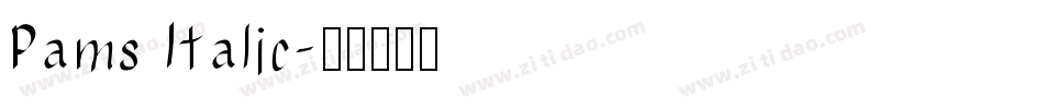 Pams Italic字体转换